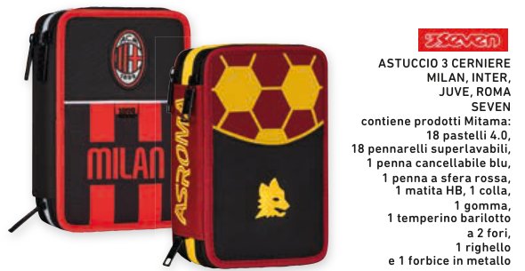 Astuccio 3 Cerniere Milan, Inter, Juve, Roma