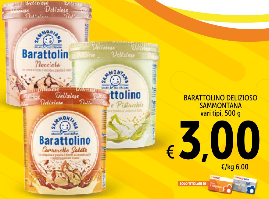 Barattolino Delizioso Sammontana, vari tipi, 500 g