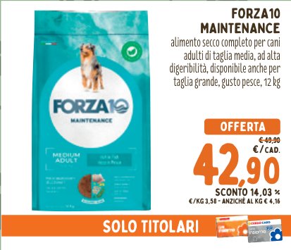Forza10 Maintenance Medium Adult Pesce 12 kg