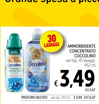 Ammorbidente concentrato Coccolino