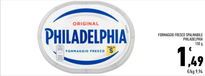 Formaggio fresco spalmabile Philadelphia, 150 g