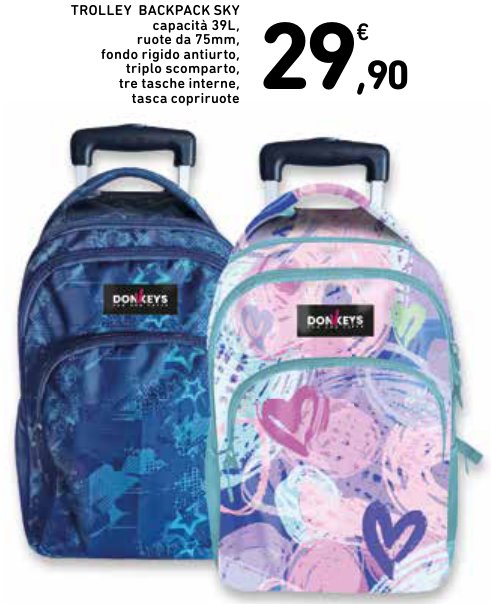 Trolley backpack Sky