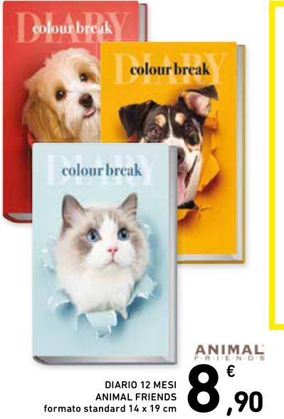 Diario 12 mesi Animal Friends