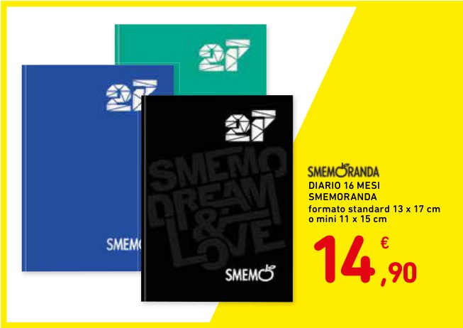 Diario 16 mesi Smemoranda