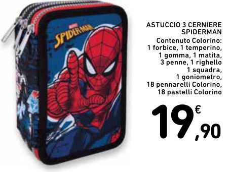 Astuccio 3 Cerniere Spiderman