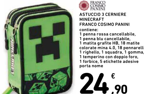 Astuccio 3 cerniere Minecraft