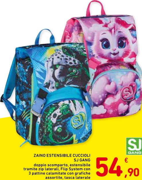 Zaino estensibile Cuccioli SJ Gang