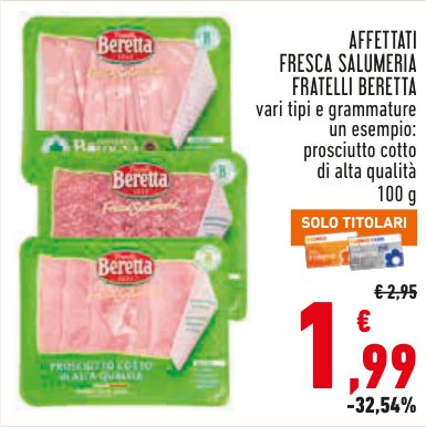 Prosciutto cotto di alta qualità, 100 g