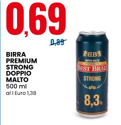 Birra Premium Strong doppio malto 500 ml