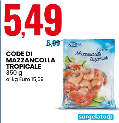 Code di mazzancolla tropicale 350 g
